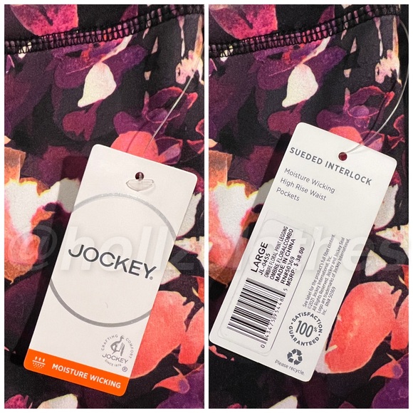 Jockey Sueded Interlock Ombré Floral Print Leggings NWT - Picture 6 of 12